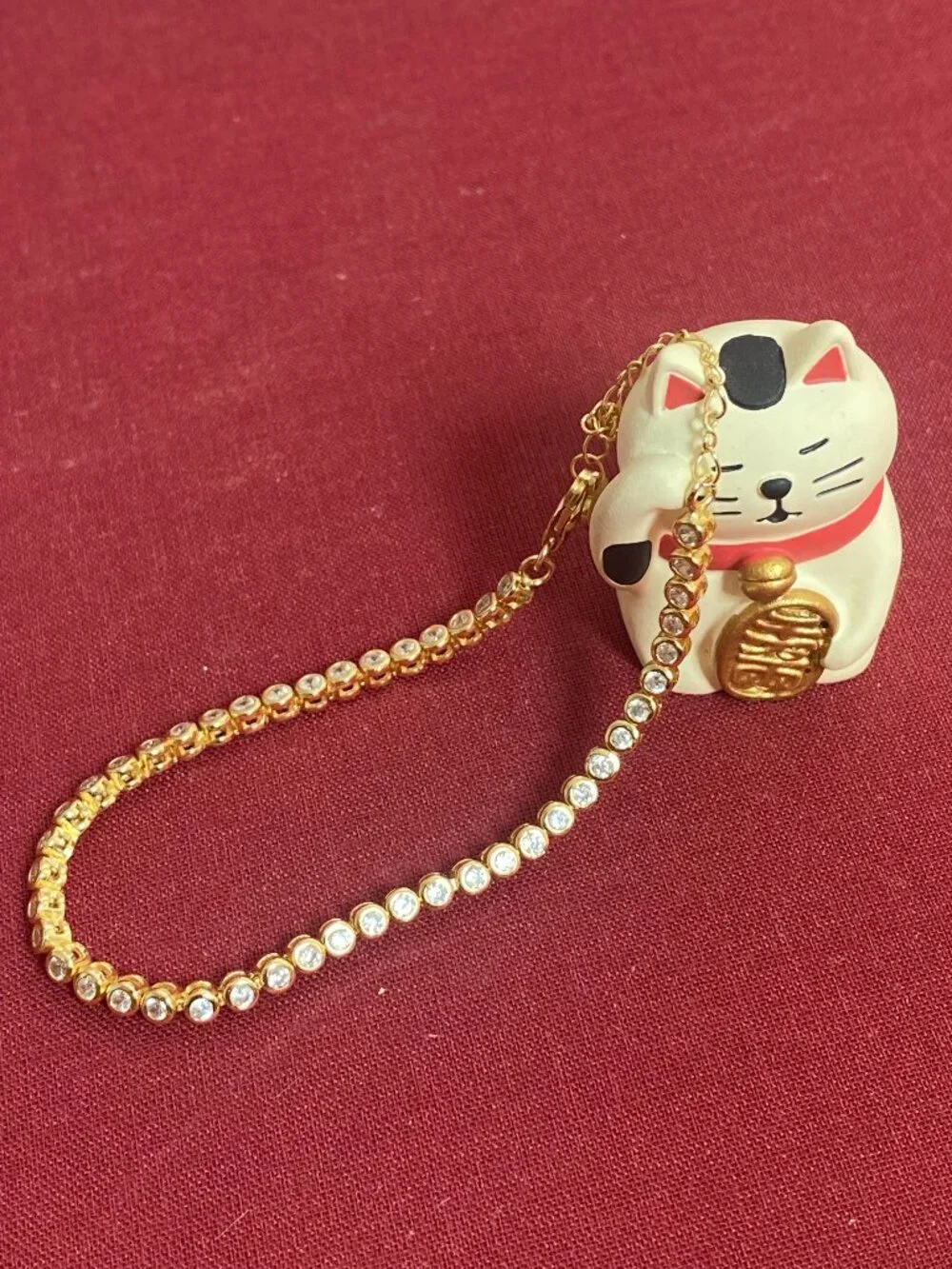 Elegant Gold & Gemstone Tennis Bracelet from Tai Jewelry